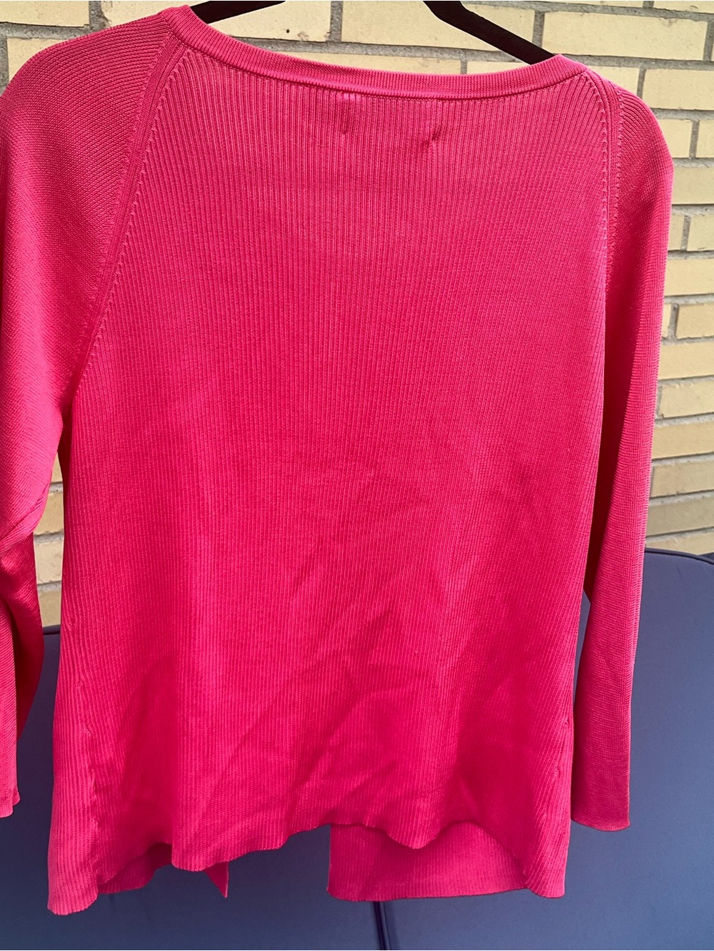 100% silk Dana Buchman Hot Pink Scoop Neck Knit Sweater - Picture 4 of 4